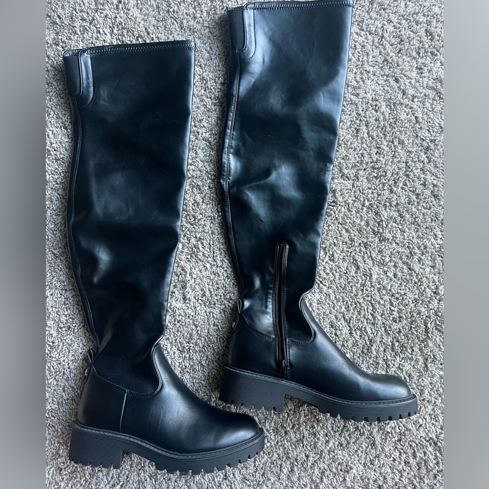 Over the Knee Faux Leather Boots